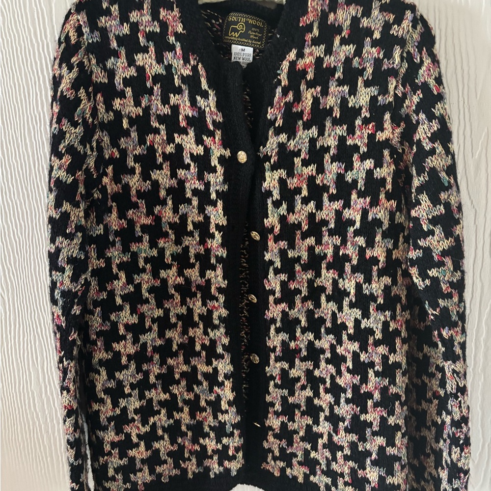VTG South Wool Cardigan Sweater Uruguay Size M